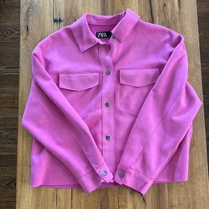 Zara Faux Suede Jacket-xs